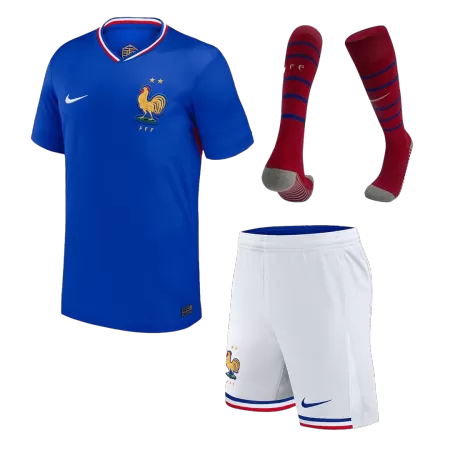 Kid's France Home Jersey Full Kit Euro 2024 - acejersey
