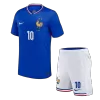 Kid's France MBAPPE #10 Home Jerseys Kit(Jersey+Shorts) Euro 2024 - acejersey