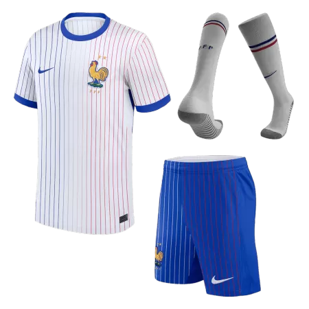 Kid's France Away Jersey Full Kit Euro 2024 - acejersey