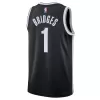 Men's Brooklyn Nets Mikal Bridges #1 Black Swingman Jersey 2022/23 - Icon Edition - acejersey