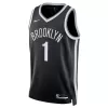 Men's Brooklyn Nets Mikal Bridges #1 Black Swingman Jersey 2022/23 - Icon Edition - acejersey