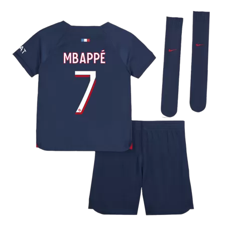 Kid's PSG MBAPPÉ #7 Home Jersey Full Kit 2023/24 - acejersey