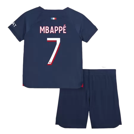 Kid's PSG MBAPPÉ #7 Home Jerseys Kit(Jersey+Shorts) 2023/24 - acejersey
