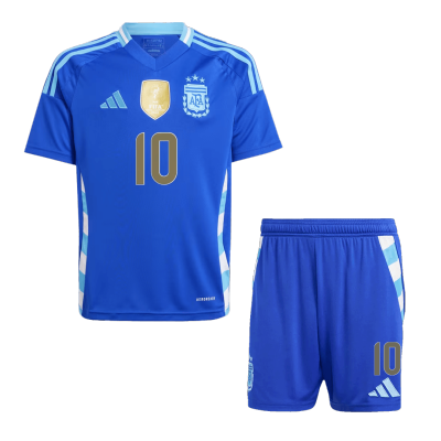 Kid's Argentina MESSI #10 Away Jerseys Kit(Jersey+Shorts) 2024 - acejersey