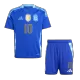 Kid's Argentina MESSI #10 Away Jerseys Kit(Jersey+Shorts) 2024 - acejersey