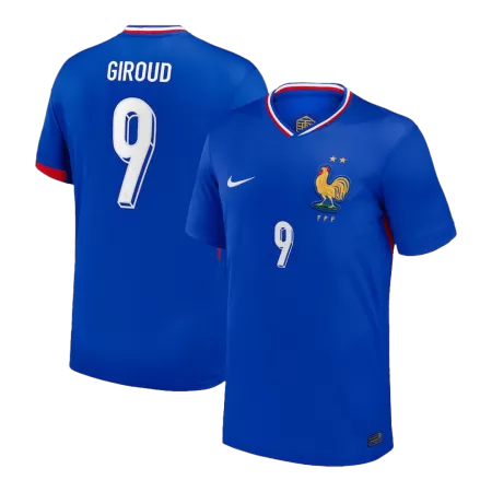 Men's France GIROUD #9 Home Soccer Jersey Euro 2024 - acejersey