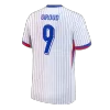 Men's France GIROUD #9 Away Soccer Jersey Euro 2024 - acejersey