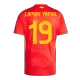 Men's Spain LAMINE YAMAL #19 Home Soccer Jersey Euro 2024 - acejersey