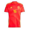 Men's Spain RODRIGO #16 Home Soccer Jersey Euro 2024 - acejersey