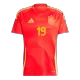 Men's Spain LAMINE YAMAL #19 Home Soccer Jersey Euro 2024 - acejersey