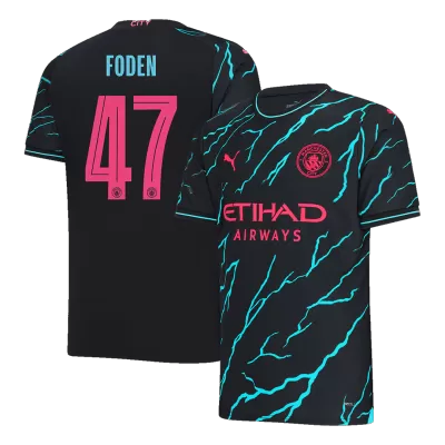 Men's Manchester City FODEN #47 Third Away Soccer Jersey 2023/24 UCL - acejersey