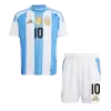 Kid's Argentina MESSI #10 Home Jerseys Kit(Jersey+Shorts) 2024 - acejersey