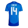 Men's Italy CHIESA #14 Home Soccer Jersey Euro 2024 - acejersey