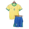 Kid's Brazil Home Jerseys Kit(Jersey+Shorts) 2024 - acejersey