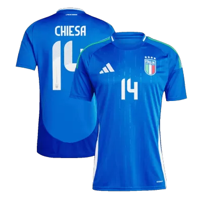 Men's Italy CHIESA #14 Home Soccer Jersey Euro 2024 - acejersey