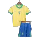 Kid's Brazil Home Jersey Full Kit Copa América 2024 - acejersey