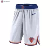 Men's New York Knicks White Swingman Basketball Shorts - Association Edition - acejersey