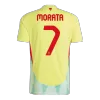 Men's Spain MORATA #7 Away Soccer Jersey Euro 2024 - acejersey