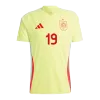 Men's Spain LAMINE YAMAL #19 Away Soccer Jersey Euro 2024 - acejersey