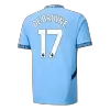 Men's Manchester City DE BRUYNE #17 Home Soccer Jersey 2024/25 - acejersey