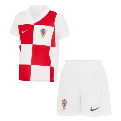 Kid's Croatia Home Jerseys Kit(Jersey+Shorts) Euro 2024 - acejersey