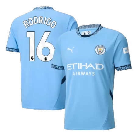 Men's Manchester City RODRIGO #16 Home Soccer Jersey 2024/25 - acejersey