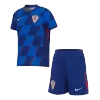 Kid's Croatia Away Jerseys Kit(Jersey+Shorts) Euro 2024 - acejersey