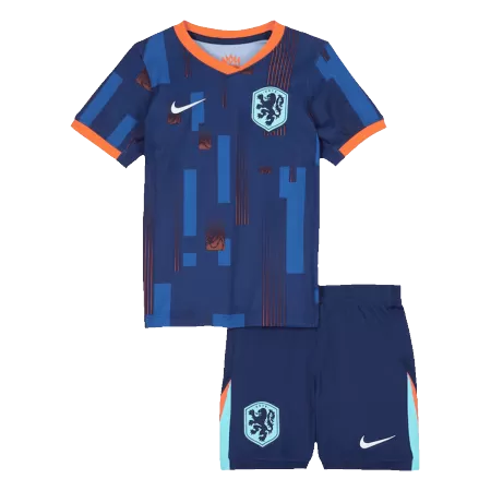 Kid's Netherlands Away Jerseys Kit(Jersey+Shorts) Euro 2024 - acejersey