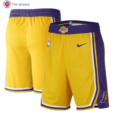 Men's Los Angeles Lakers Yellow Swingman Basketball Shorts - Icon Edition - acejersey