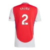 Men's Arsenal SALIBA #2 Home Soccer Jersey 2024/25 - acejersey