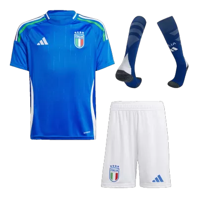 Kid's Italy Home Jersey Full Kit Euro 2024 - acejersey