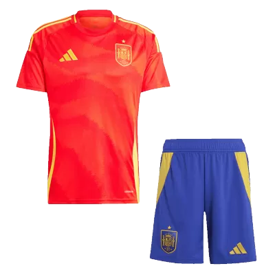 Men's Spain Home Jersey (Jersey+Shorts) Kit Euro 2024 - acejersey