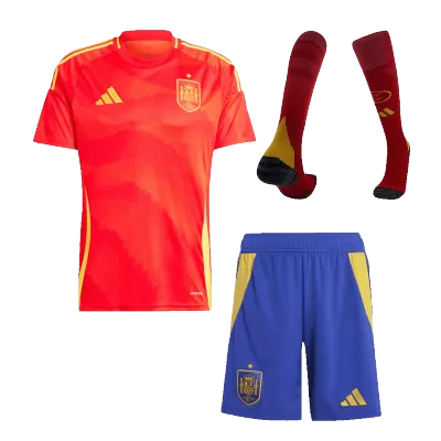 Men's Spain Home Jersey Full Kit Euro 2024 - acejersey