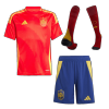 Kid's Spain Home Jersey Full Kit Euro 2024 - acejersey