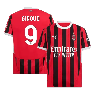 Men's AC Milan GIROUD #9 Home Soccer Jersey 2024/25 - acejersey