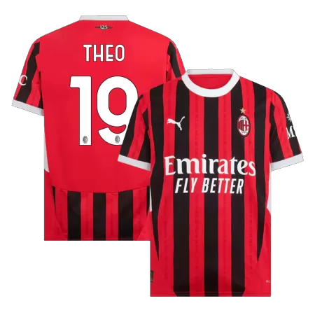 Men's AC Milan THEO #19 Home Soccer Jersey 2024/25 - acejersey