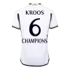 KROOS #6 CHAMPIONS Real Madrid Home Soccer Jersey 2023/24 - acejersey