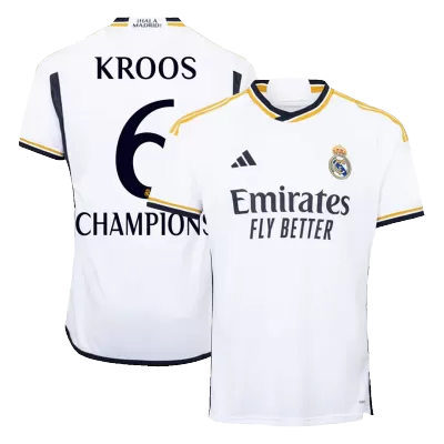 KROOS #6 CHAMPIONS Real Madrid Home Soccer Jersey 2023/24 - acejersey