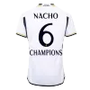 Authentic NACHO #6 CHAMPIONS Real Madrid Home Soccer Jersey 2023/24 - acejersey