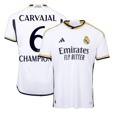 Authentic CARVAJAL #6 CHAMPIONS Real Madrid Home Soccer Jersey 2023/24 - acejersey