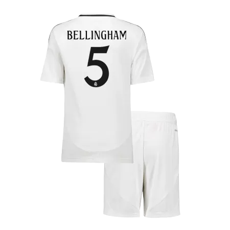 Kid's Real Madrid BELLINGHAM #5 Home Jerseys Kit(Jersey+Shorts) 2024/25 - acejersey
