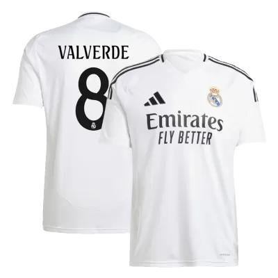 Men's Real Madrid VALVERDE #8 Home Soccer Jersey 2024/25 - acejersey