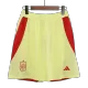 Spain Away Soccer Shorts Euro 2024 - acejersey