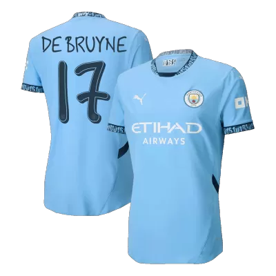 Manchester City DE BRUYNE #17 Home Soccer Jersey 2024/25 UCL - Player Version - acejersey