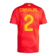 Men's Spain CARVAJAL #2 Home Soccer Jersey Euro 2024 - acejersey