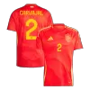 Men's Spain CARVAJAL #2 Home Soccer Jersey Euro 2024 - acejersey