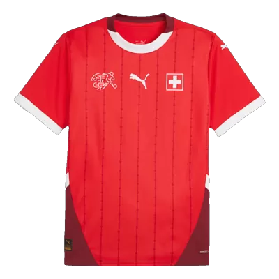 Men's Switzerland Home Soccer Jersey Euro 2024 - acejersey