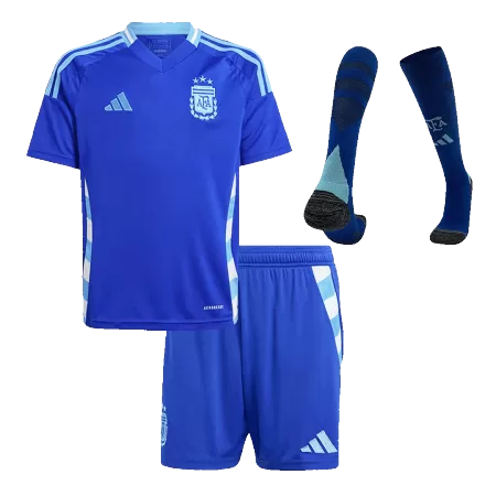 Kid's Argentina Away Jersey Full Kit Copa América 2024 - acejersey