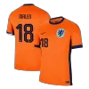 Men's Netherlands MALEN #18 Home Soccer Jersey Euro 2024 - acejersey