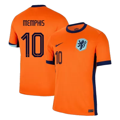 Men's Netherlands MEMPHIS #10 Home Soccer Jersey Euro 2024 - acejersey